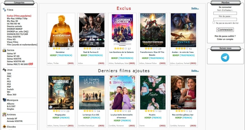 Zone Téléchargement : Nouvelle adresse