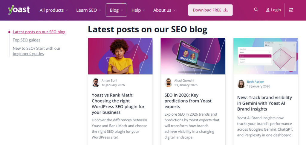 Yoast SEO blog